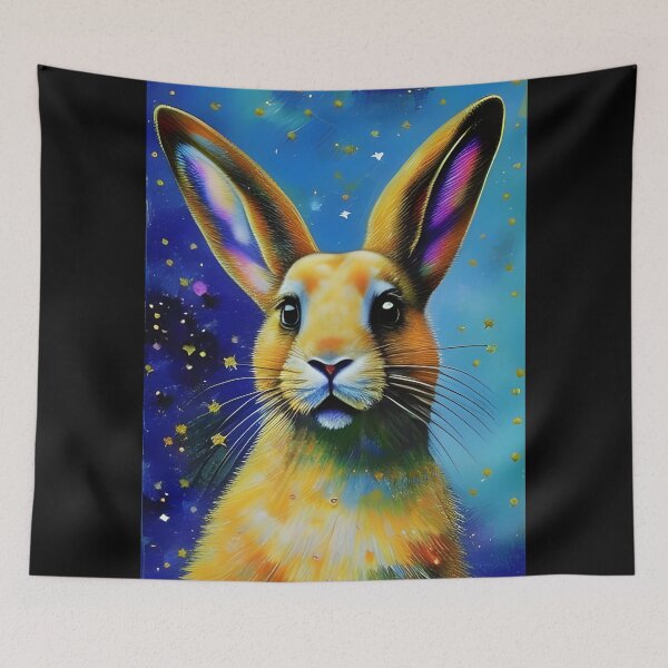 Aperçu de l'œuvre Star Rabbit, empâtement, Ai Generated Art créée et vendue par ACC .
