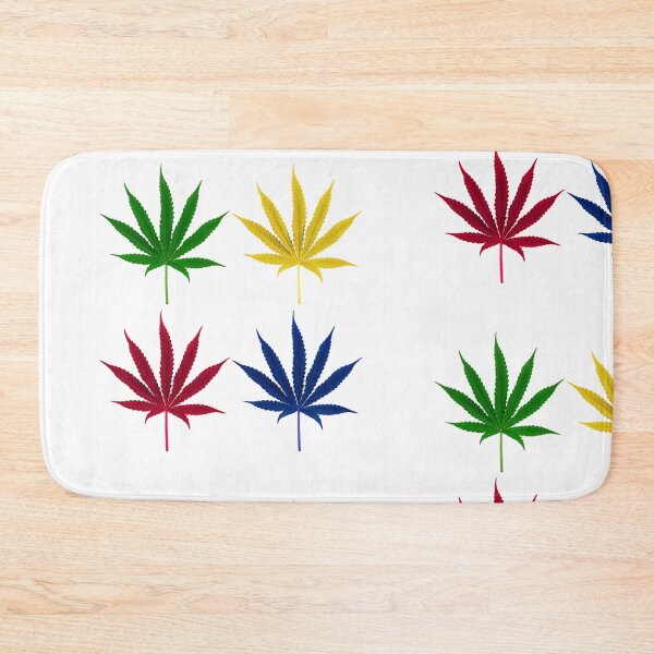 Item preview, FOUR COLOURED CANNABIS LEAVES. designed and sold by coffeeflavour.