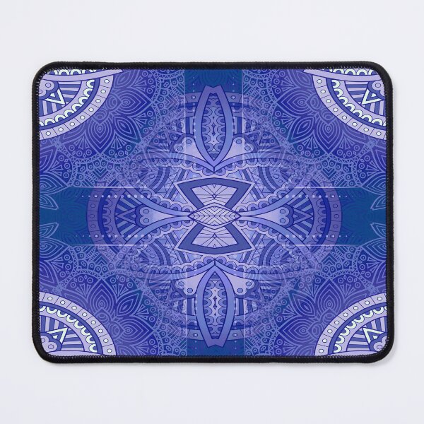 Item preview, Mandalas in mixed Dutch Blue repeat patterns designed and sold by NadineMay.