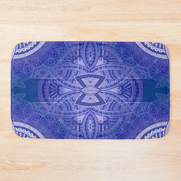 Item preview, Mandalas in mixed Dutch Blue repeat patterns designed and sold by NadineMay.