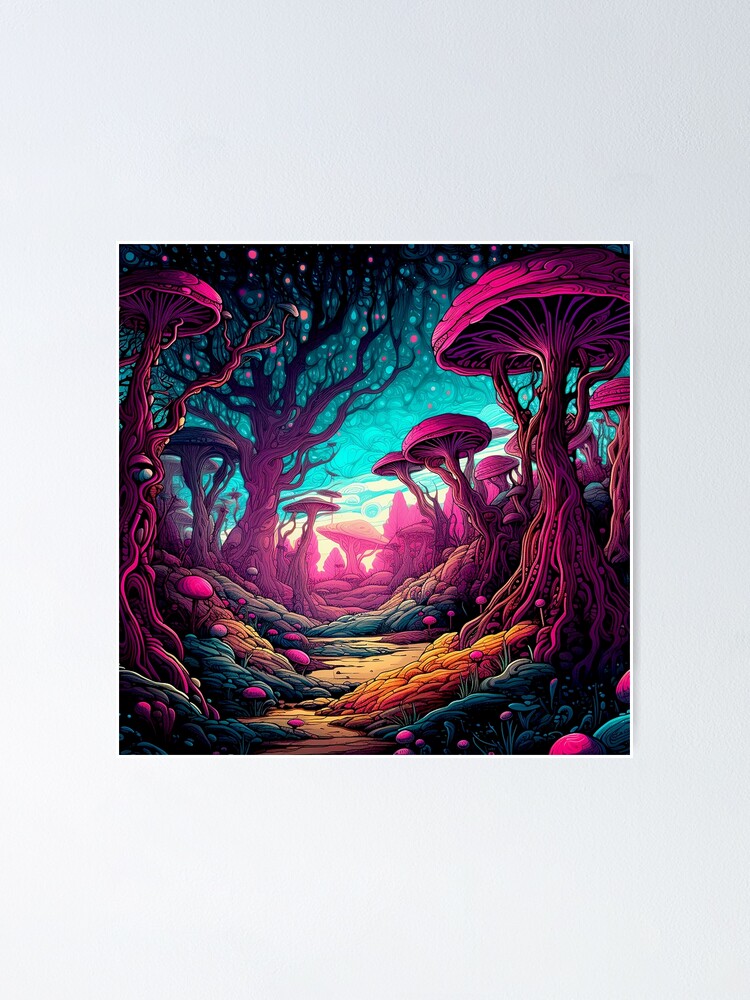 Enchanted Mushroom Oasis | Poster