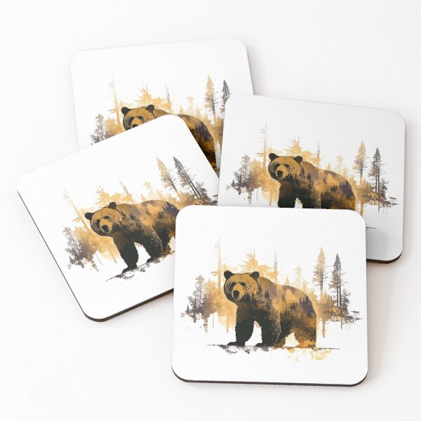 Item preview, Wilderness Fusion: Double Exposure Bear designed and sold by GraphicGarden23.