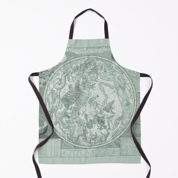 Item preview, Celestial Star Map Zodiac Constellation of Southern Sky Monochromatic Green designed and sold by VintageArchive.