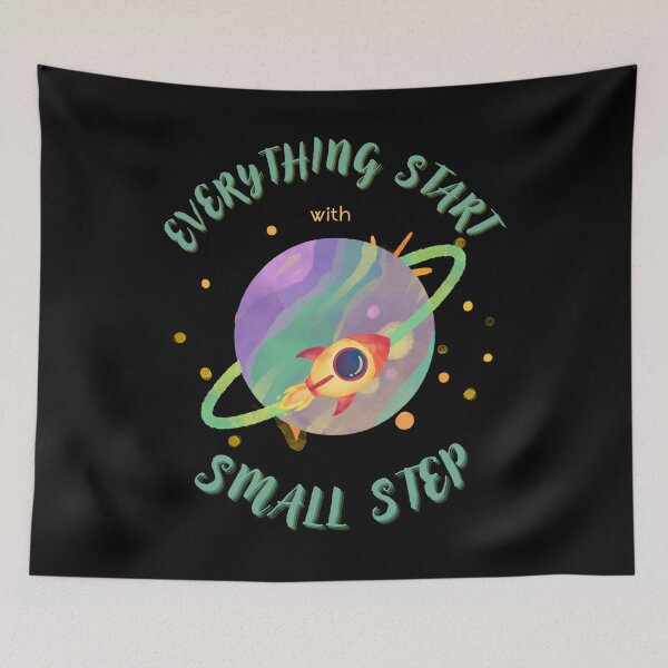 Item preview, Everything start with small step | inspirational quote designed and sold by Galskap.