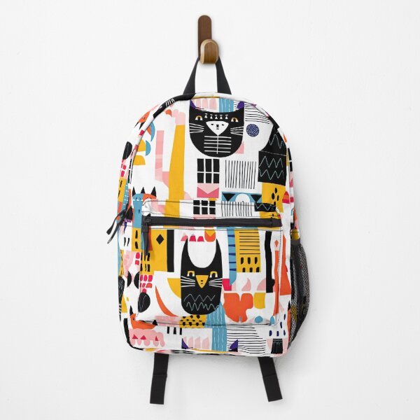 Item preview, Colorful Geometric Cats Abstract Pattern designed and sold by Wonder Of Light.