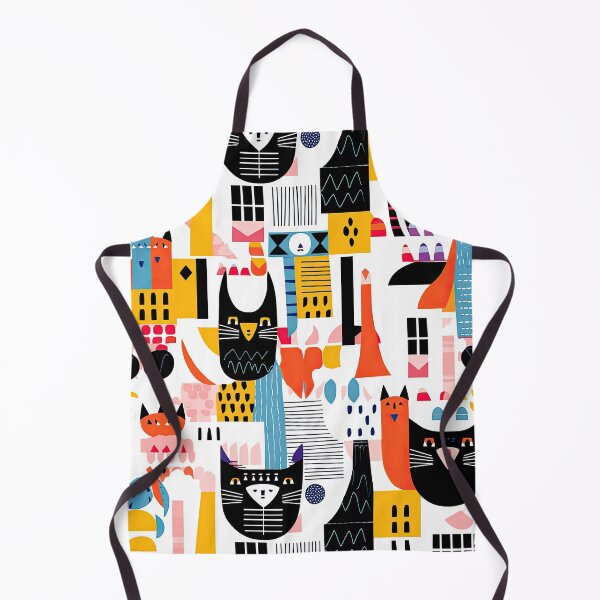 Item preview, Colorful Geometric Cats Abstract Pattern designed and sold by Wonder Of Light.