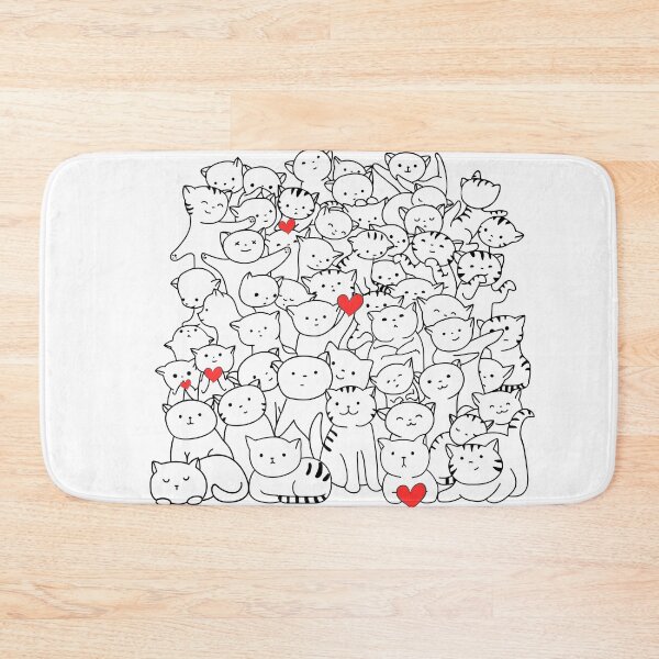 Item preview, Cute Cats Doodle Art - T shirt, Phone case, Sticker, Notebook designed and sold by Designze.