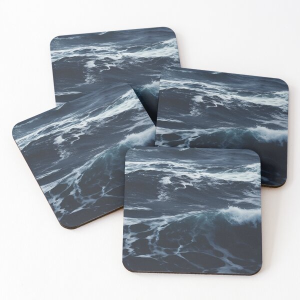 Item preview, Dark Stormy Waves Pattern designed and sold by Fragpop.
