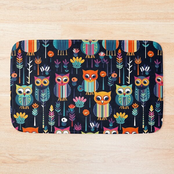 Item preview, Colorful Geometric Owls Abstract Pattern designed and sold by Wonder Of Light.