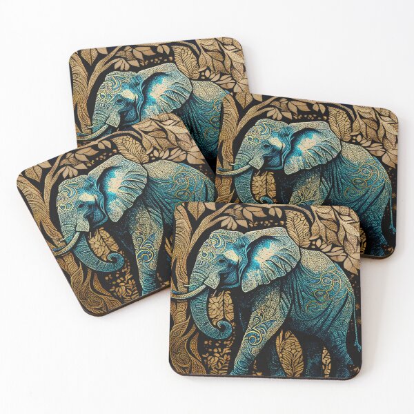 Item preview, Batik style elephant designed and sold by Pixxite.