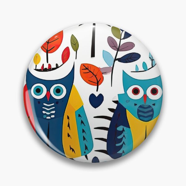 Item preview, Colorful Geometric Owls Abstract Pattern designed and sold by Wonder Of Light.