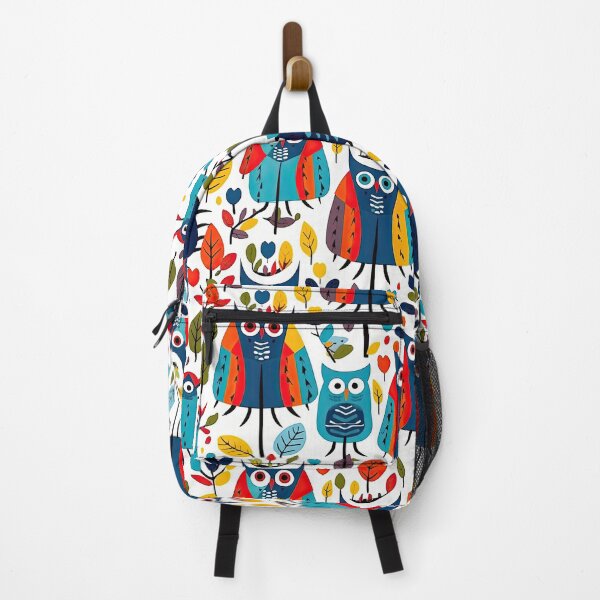 Item preview, Colorful Geometric Owls Abstract Pattern designed and sold by Wonder Of Light.