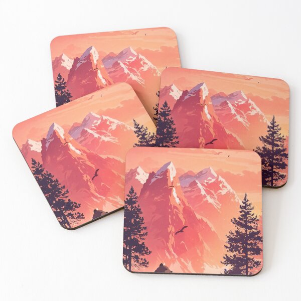 Item preview, Grizzly bear in the jungle under the distant mountains at sunset designed and sold by Nava Sophia.