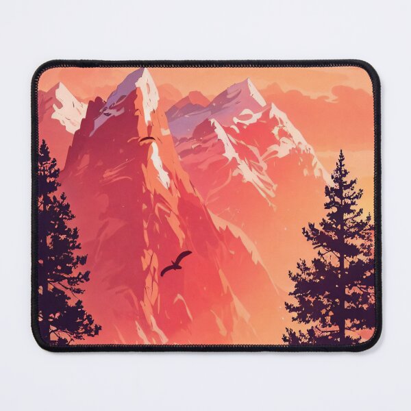Item preview, Grizzly bear in the jungle under the distant mountains at sunset designed and sold by Nava Sophia.