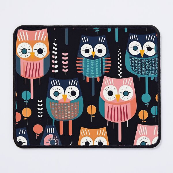Item preview, Colorful Geometric Owls Abstract Pattern designed and sold by Wonder Of Light.