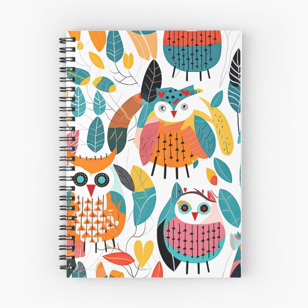Item preview, Colorful Geometric Owls Abstract Pattern designed and sold by Wonder Of Light.