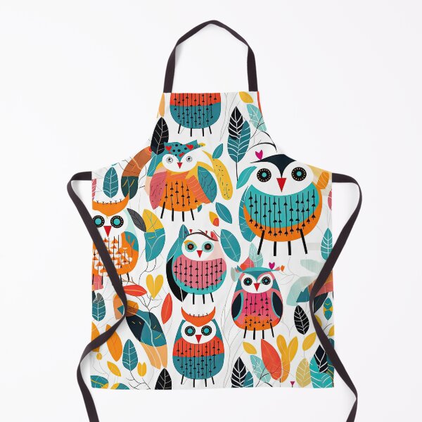 Item preview, Colorful Geometric Owls Abstract Pattern designed and sold by Wonder Of Light.