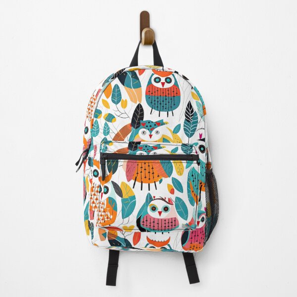 Item preview, Colorful Geometric Owls Abstract Pattern designed and sold by Wonder Of Light.