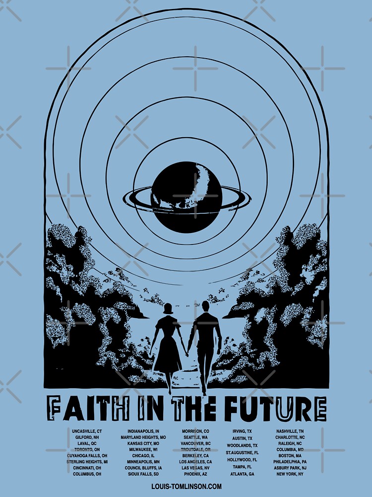 Faith In The Future Sun Tracklist Black Tee – Louis Tomlinson Merch
