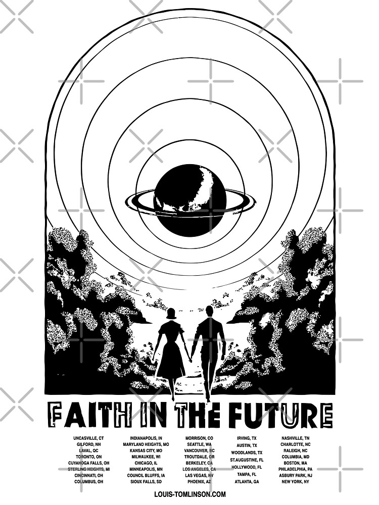 Faith In The Future Sun Tracklist Black Tee – Louis Tomlinson Merch