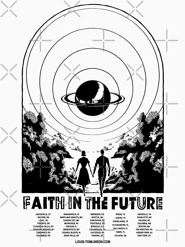 Faith In The Future World Tour Black Tee - UK & Europe – Louis Tomlinson  Merch