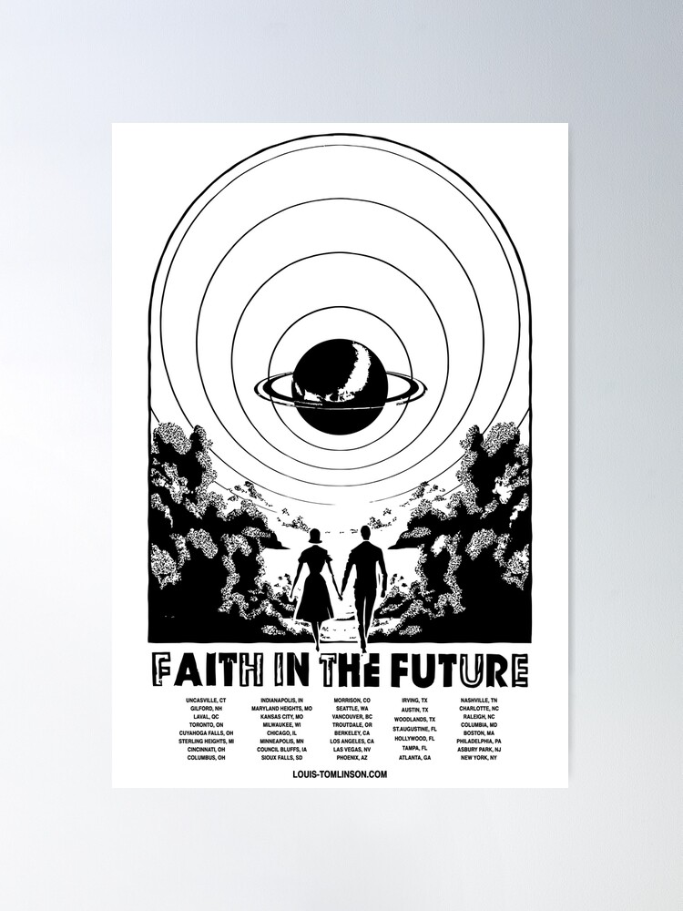 Louis Tomlinson Faith In The Future World Tour 2023 Berkeley CA Poster Band