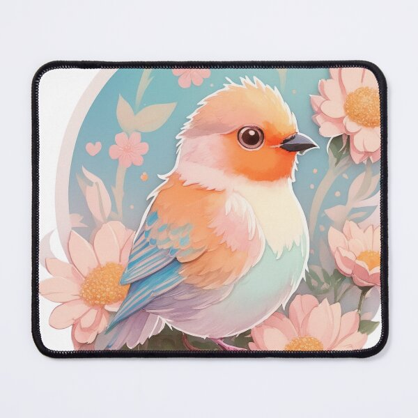 Item preview, bird sitting on a blossoming branch clipart designed and sold by tori-s02.