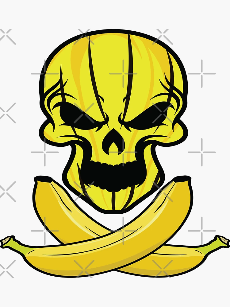 Skull-Going Bananas Sticker for Sale by SpookySkulls