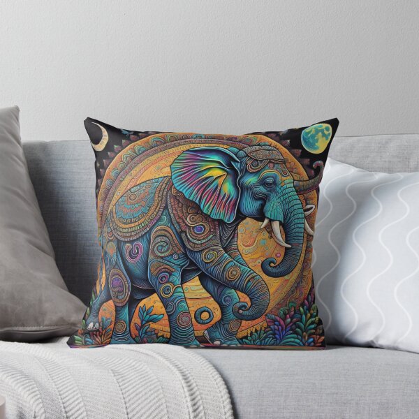 Item preview, magical psychedelic elephant dancing  designed and sold by JRM513.