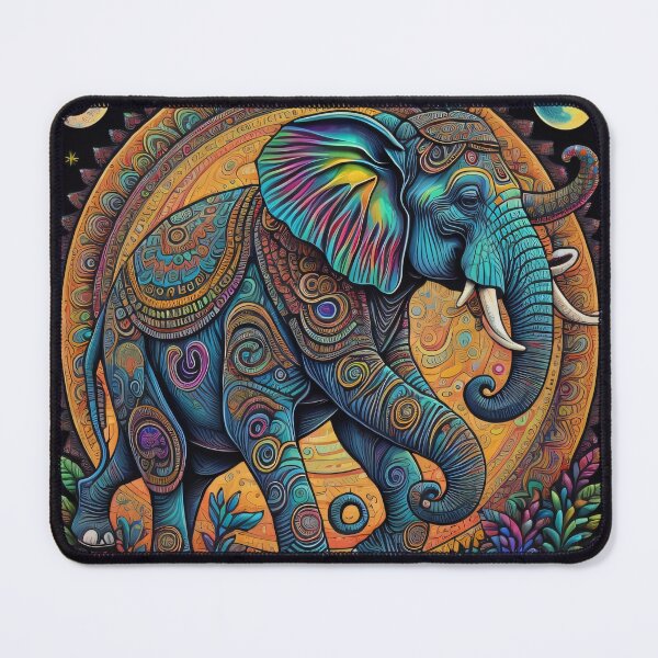 Item preview, magical psychedelic elephant dancing designed and sold by JRM513.