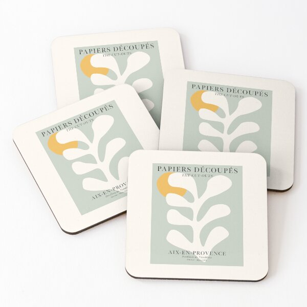 Item preview, After Matisse Papiers Découpés Green Beige Yellow designed and sold by ahumbleconcept.