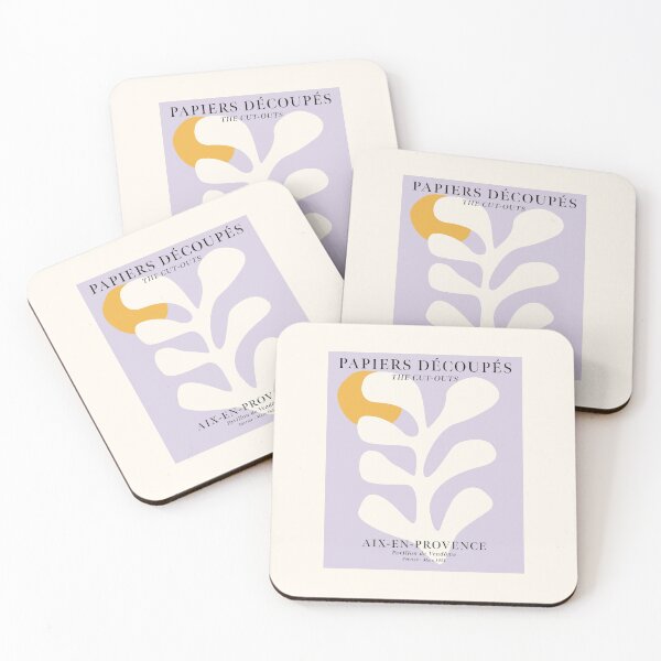 Item preview, After Matisse Papiers Découpés Purple Beige Yellow designed and sold by ahumbleconcept.