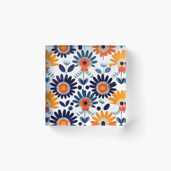 Item preview, Colorful Geometric Flowers Abstract Pattern designed and sold by Wonder Of Light.