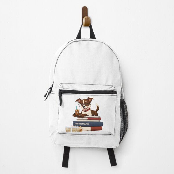 Item preview, I like my books spicy and my coffee icy, funny dog drinking coffee, dog in pocket funny puppy for dog lovers, Petsofinstagram, iced coffee books designed and sold by Sshmorr.