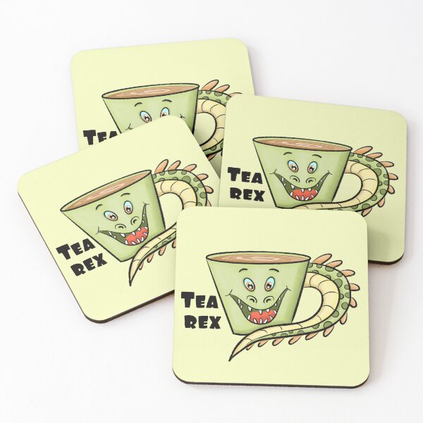 Item preview, Tea Rex - adorable tea puns- cute dinosaur puns- tea cup cartoon designed and sold by JyayasiDesigns.