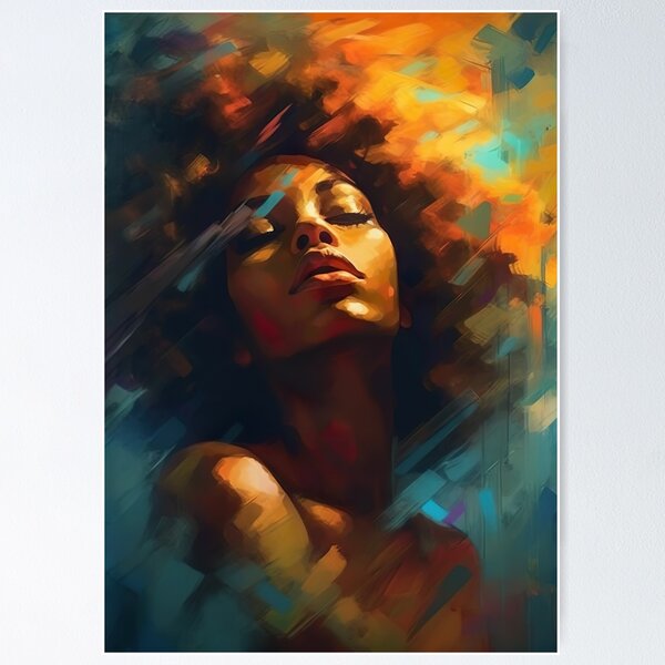 Item preview, Abstract Afro Woman Face designed and sold by AyrioArt.