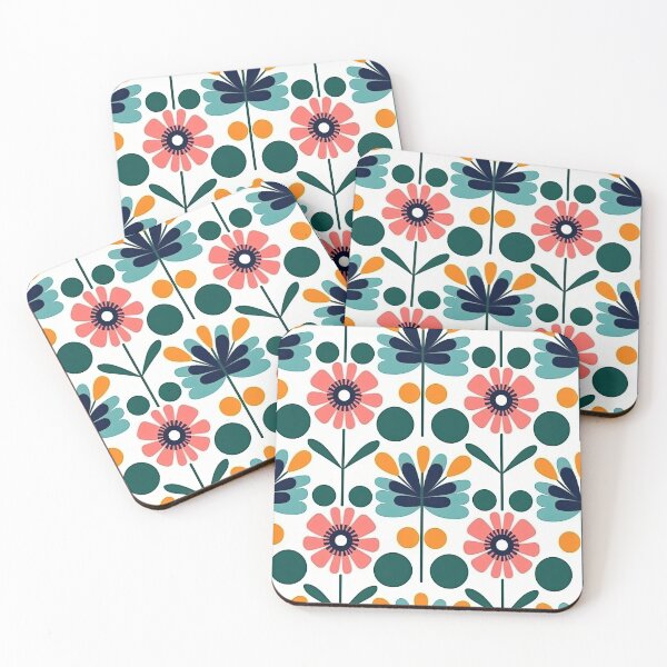 Item preview, Colorful Geometric Flowers Abstract Pattern designed and sold by Wonder Of Light.
