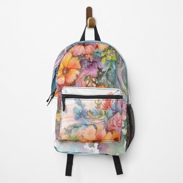 Item preview, Watercolor cute unicorn with flowers designed and sold by rainseedart.