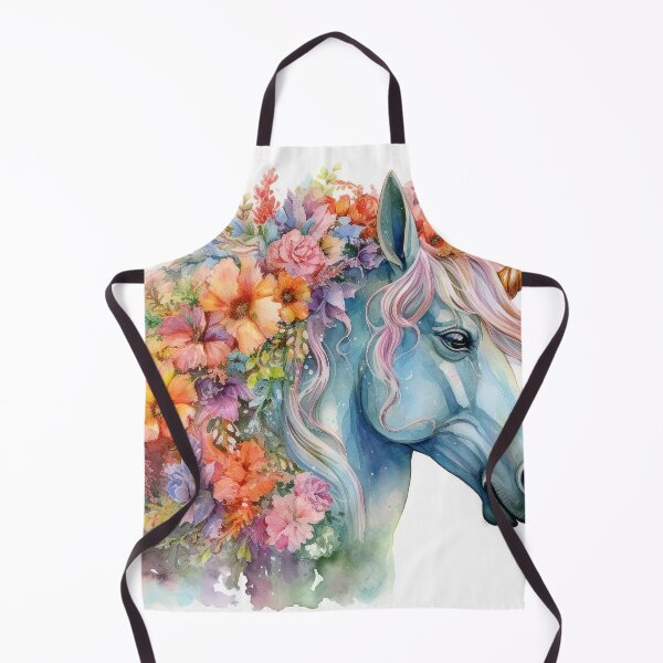 Item preview, Watercolor cute unicorn with flowers designed and sold by rainseedart.