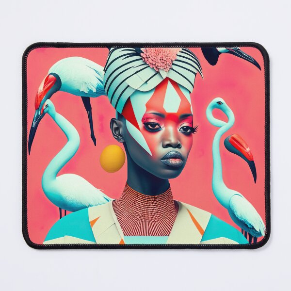 Item preview, [AI Art] "Surrounded by Flamingos", Bauhaus Art Style designed and sold by Sissle.