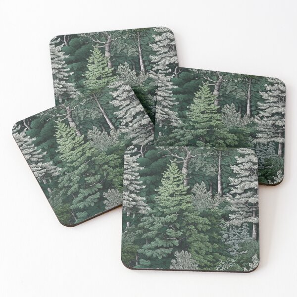 Item preview, Elegant Forest Botanical Illustration Pattern designed and sold by EverettAtlas.