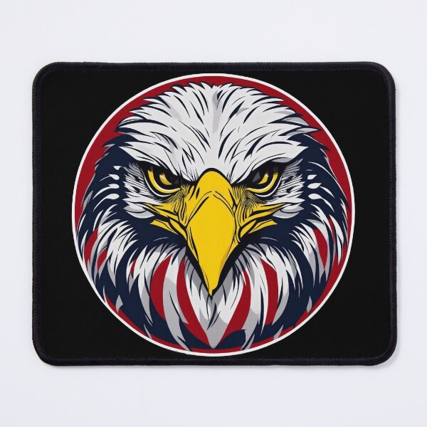 Item preview, portrait of an eagle against the background of the flag designed and sold by jkrphoto.