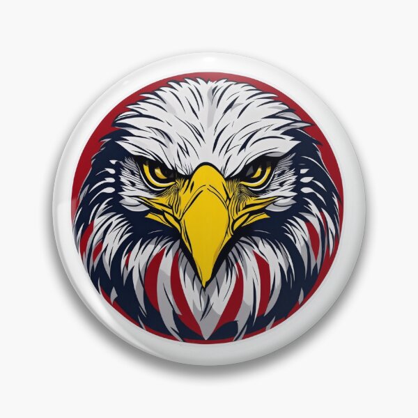 Item preview,  portrait of an eagle against the background of the flag designed and sold by jkrphoto.