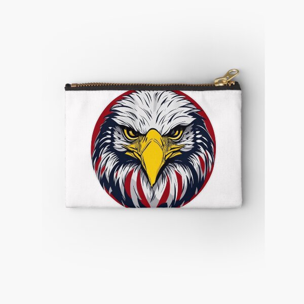 Item preview,  portrait of an eagle against the background of the flag designed and sold by jkrphoto.