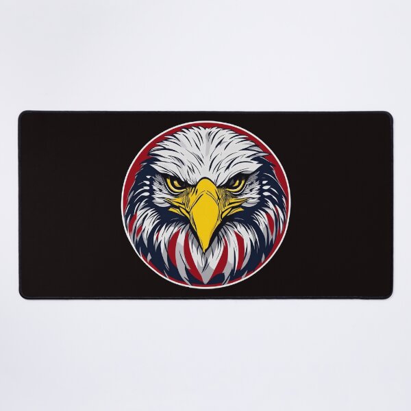 Item preview, portrait of an eagle against the background of the flag designed and sold by jkrphoto.