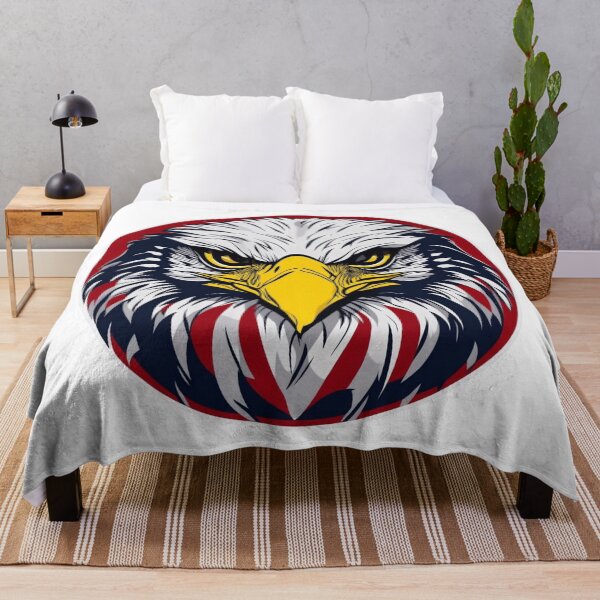 Item preview, portrait of an eagle against the background of the flag designed and sold by jkrphoto.