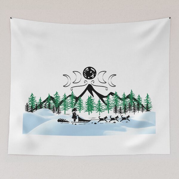 Item preview, Sled Dogs Running Under the Moon designed and sold by LunarDogs.