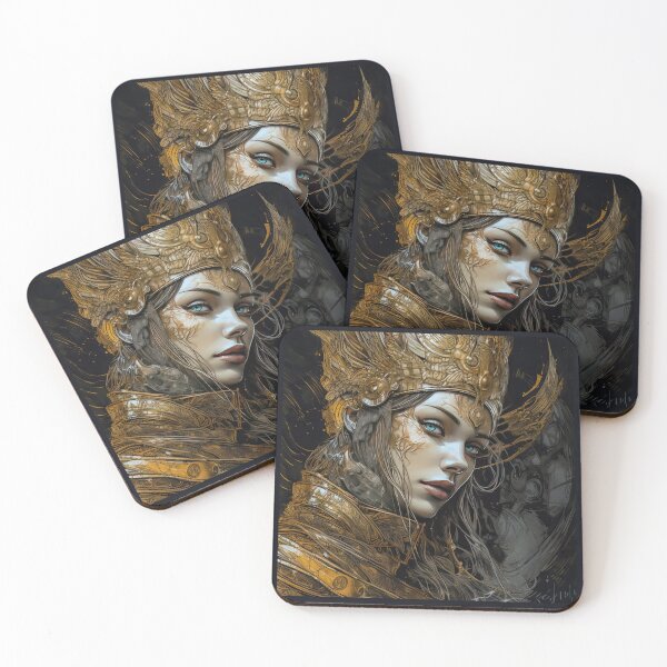 Item preview,  portrait of beauty 9-fantasy-bold styles-dreamy mood-madness-abstract designed and sold by Hermossa-Art.