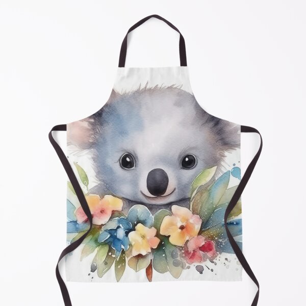 Item preview, Watercolor cute koala bear with flowers designed and sold by rainseedart.