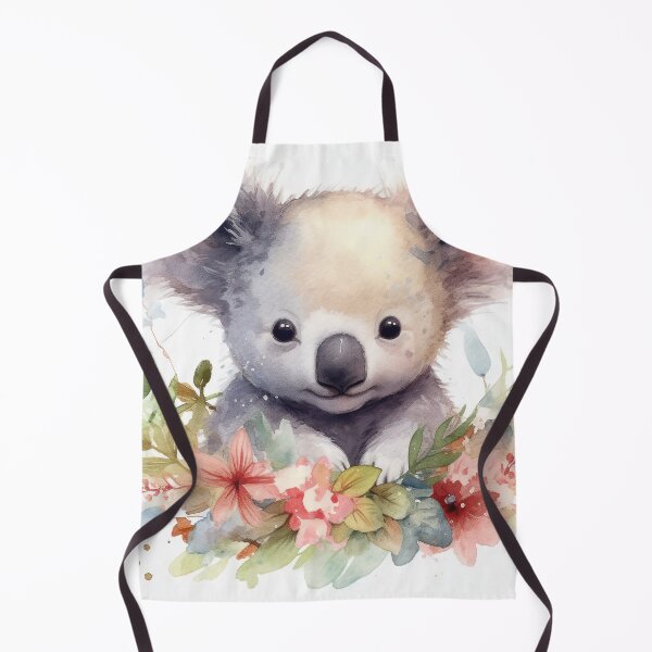 Item preview, Watercolor cute koala bear with flowers designed and sold by rainseedart.